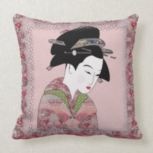 Cherry Blommar Geisha Kudde