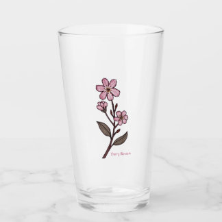 Cherry Blommar Glass Tumbler Glaskopp