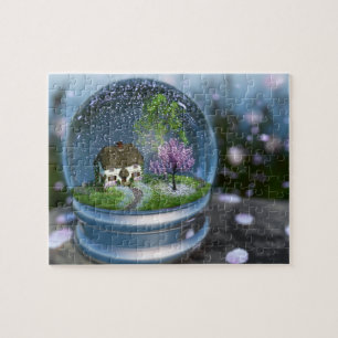 Cherry Blommar Globe Puzzle Pussel