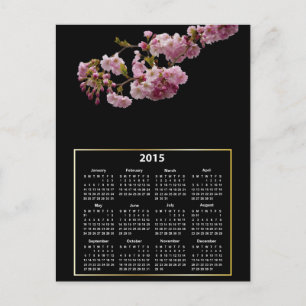 Cherry Blommar Gren 2015 Calendar Vykort
