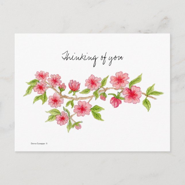 Cherry Blommar gren vykort (Framsida)