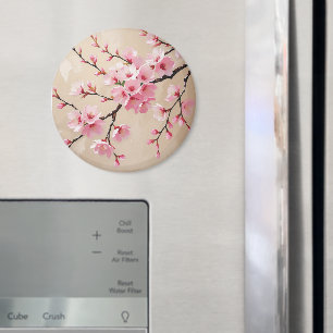 Cherry Blommar Grenar Art - Elegant Rosa Sakura Magnet