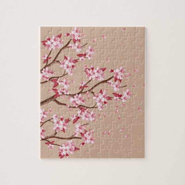 Cherry Blommar Grenar Pussel (Vertikal)