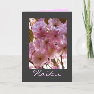 Cherry Blommar Haiku Tack Vänskap Card Kort