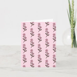Cherry Blommar Hälsning Card - Rosa Mönster Kort