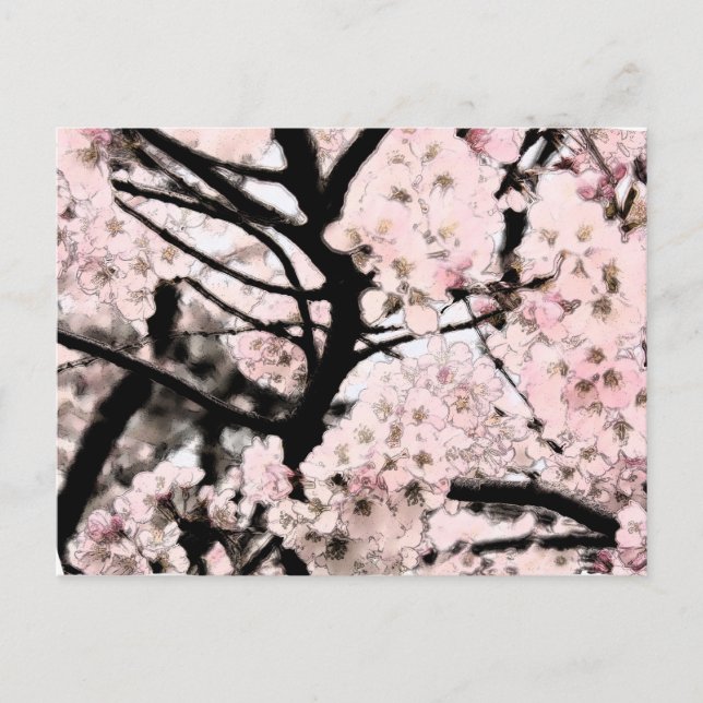 Cherry Blommar har redigerats Vykort (Framsida)