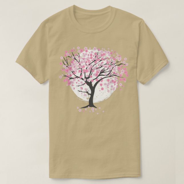 Cherry Blommar I Cherry Träd I Japan Blommars Spr T Shirt (Design framsida)
