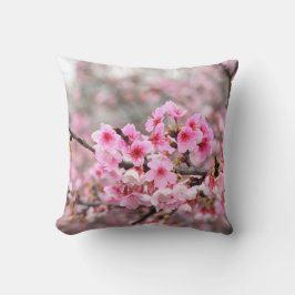 Cherry blommar Japans blommigt rosa Träd Flowers Kudde