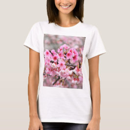 Cherry blommar Japans blommigt rosa Träd Flowers T Shirt