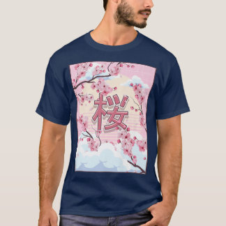 Cherry Blommar Japansk Aesthetic Kawaii Sakura Tr T Shirt