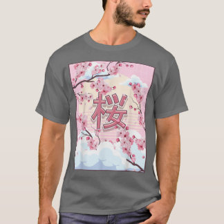 Cherry Blommar Japansk Aesthetic Kawaii Sakura Tr T Shirt