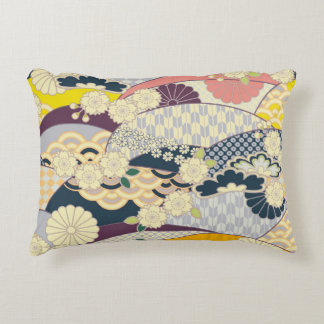 Cherry Blommar Japansk Blommigt Red White Prydnadskudde