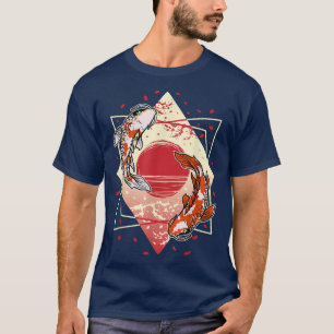 Cherry Blommar Japansk Koi Carp Nishikigoi Fish T Shirt