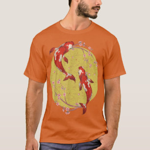 Cherry Blommar Japansk Koi Fish Pond Sakura Koi C T Shirt