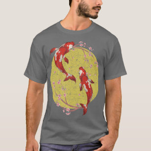 Cherry Blommar Japansk Koi Fish Pond Sakura Koi C T Shirt
