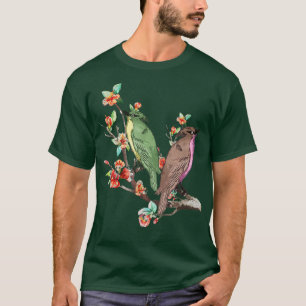 Cherry Blommar Japanska konstfåglar på Persiska Tr T Shirt