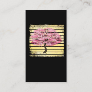 Cherry Blommar Japanska Retro Sakura Träd Visitkort