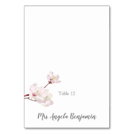 Cherry Blommar Japanska Sakura Bröllop Place Card Bordsnummer