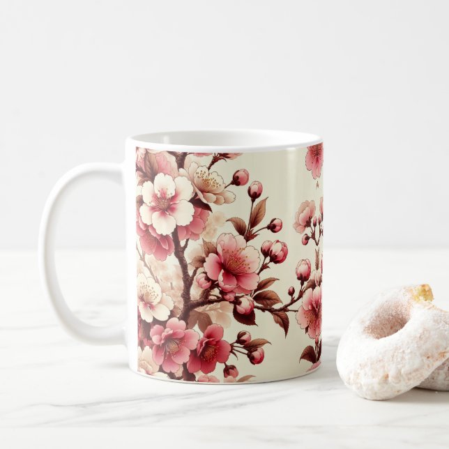 Cherry Blommar Kaffemugg (Med munk)