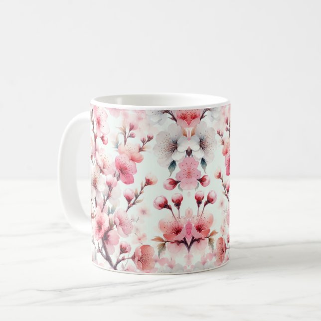 Cherry Blommar Kaffemugg (Framsida vänster)