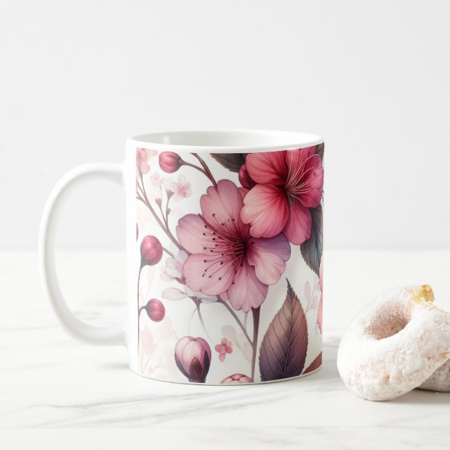 Cherry Blommar Kaffemugg (Med munk)