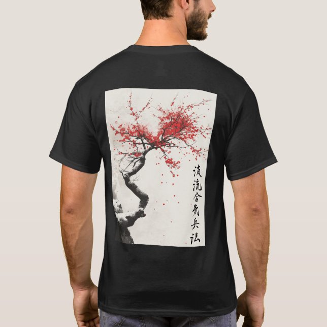 Cherry Blommar Kanji T Shirt (Baksida)