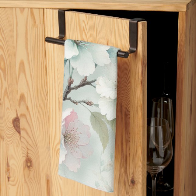 Cherry Blommar Kökshandduk (Thirds Fold)