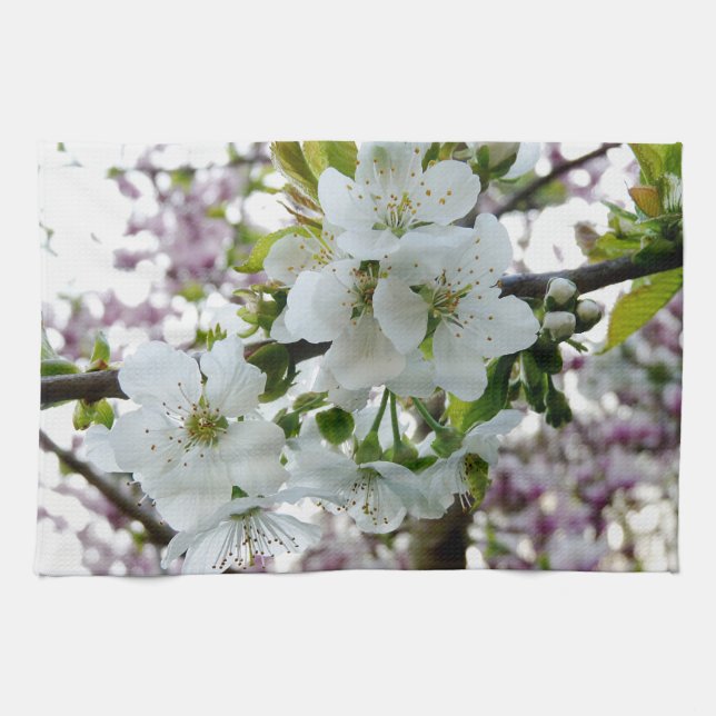 Cherry Blommar Kökshandduk (Horisontell)