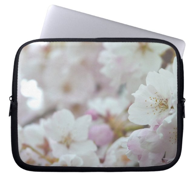 Cherry Blommar Laptop sleeve White Flower Gift (Framsidan)
