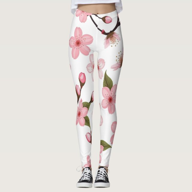 Cherry blommar leggings (Framsida)