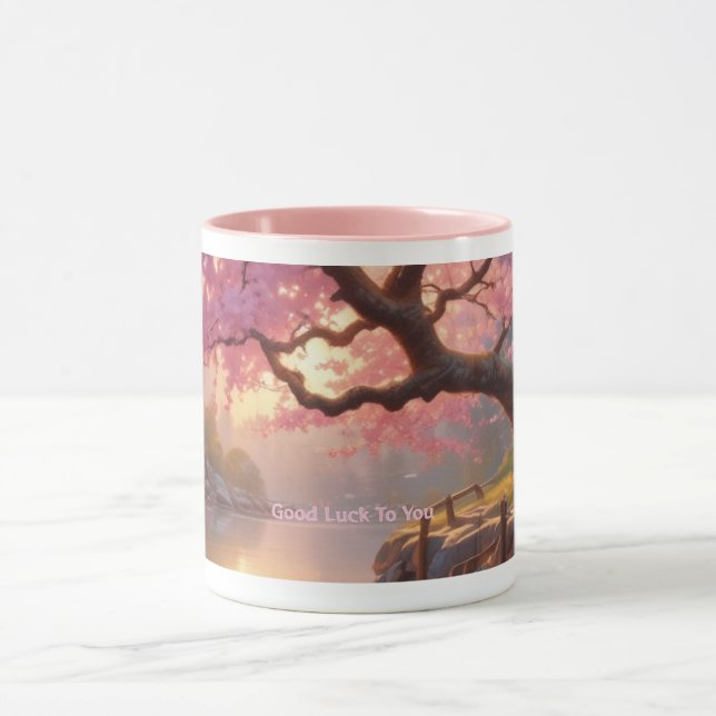 Cherry Blommar Lycka till Mugg (Center)