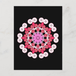 cherry blommar mandala vykort