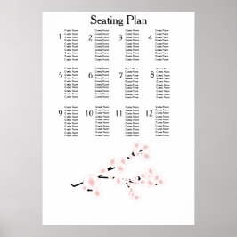 Cherry Blommar Modern Simple Elegant bröllop Ideas Poster