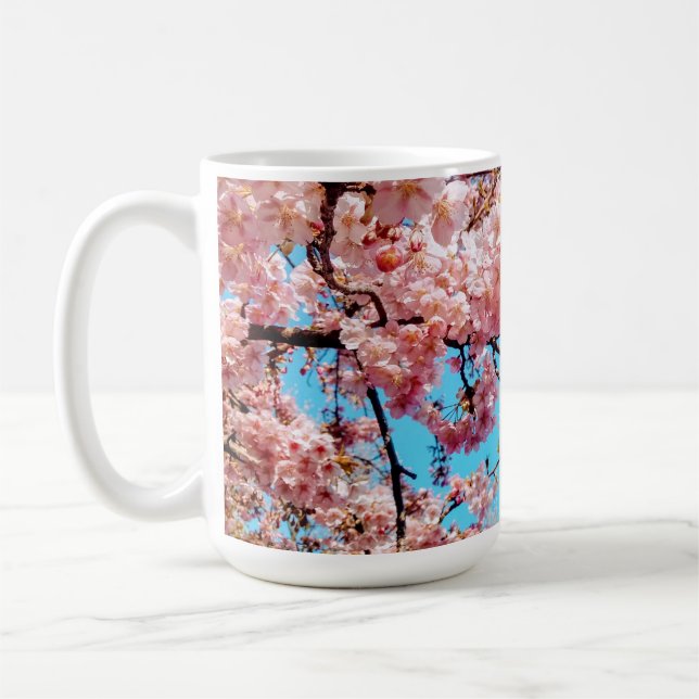 Cherry Blommar modern te/kaffe mugg (Vänster)