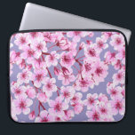 Cherry blommar mönster laptop fodral<br><div class="desc">Vattenfärgad sömlös mönster tillverkad av körsbärs-blommar grenar.</div>