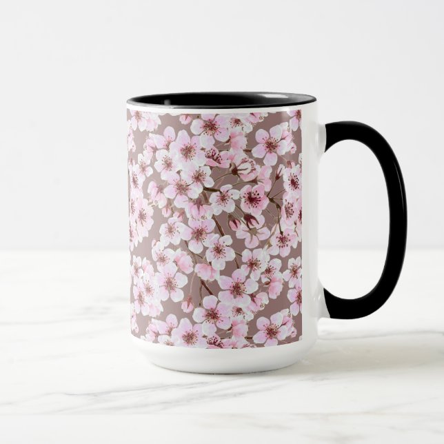 Cherry blommar mönster mugg (Höger)
