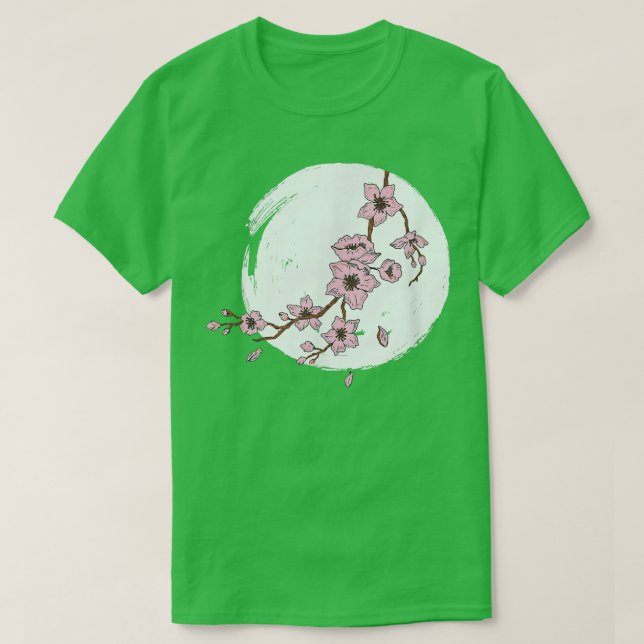 Cherry Blommar Moonlight Japanska Sakura Forest VI T Shirt (Design framsida)