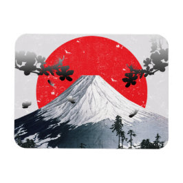 Cherry Blommar Mount Fuji Japan Magnet