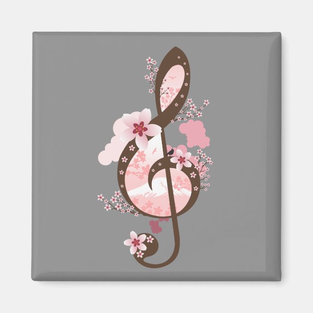 Cherry Blommar Music Magnet (Framsidan)