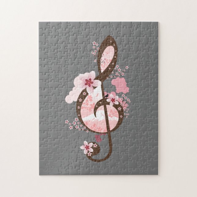 Cherry Blommar Music Pussel (Vertikal)