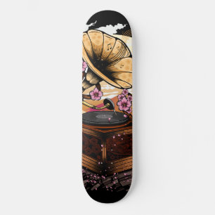 Cherry Blommar Musical Mini Skateboard Bräda 18,5 Cm