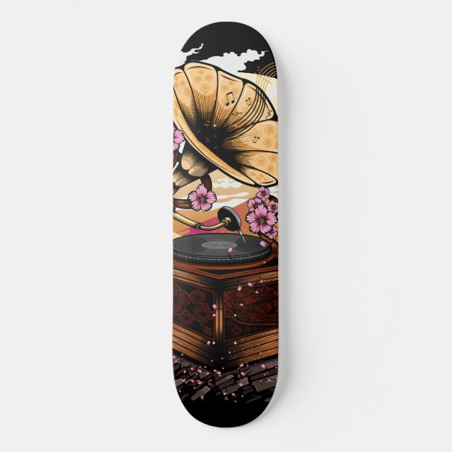 Cherry Blommar Musical Mini Skateboard Bräda 18,5 Cm (Framsida)