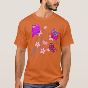 Cherry Blommar Nature Insekt Animal Japan Sakura B T Shirt