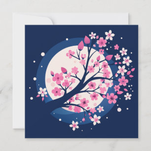 Cherry Blommar Nights Tack Kort