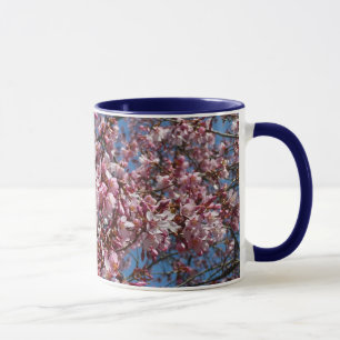 Cherry Blommar och Blå himmel Vår Blommigten Mugg