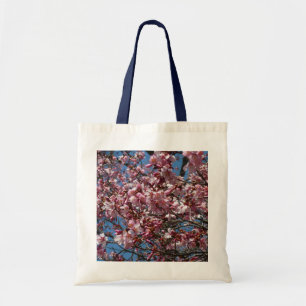 Cherry Blommar och Blå himmel Vår Blommigten Tygkasse