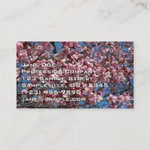 Cherry Blommar och Blå himmel Vår Blommigten Visitkort