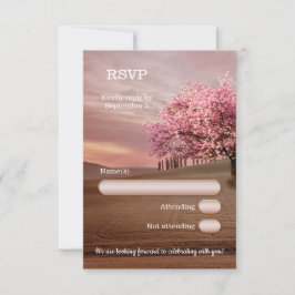 Cherry Blommar Orchard Träd Bröllop OSA Card Inbjudningar