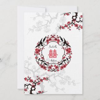 Cherry Blommar Oriental Bröllop Inbjudningar