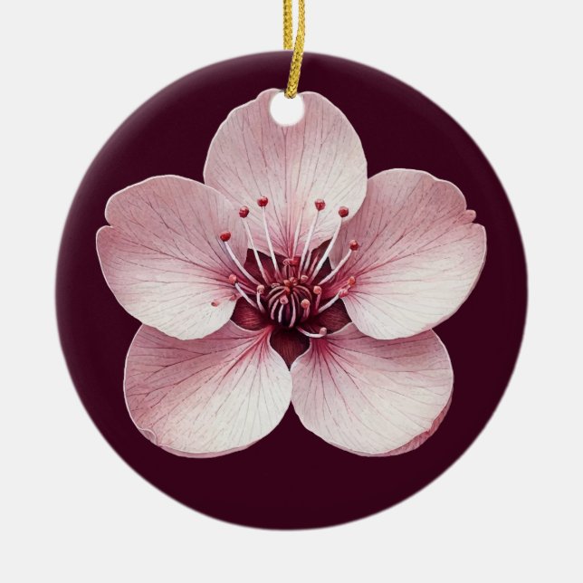 Cherry Blommar Ornament (Framsidan)